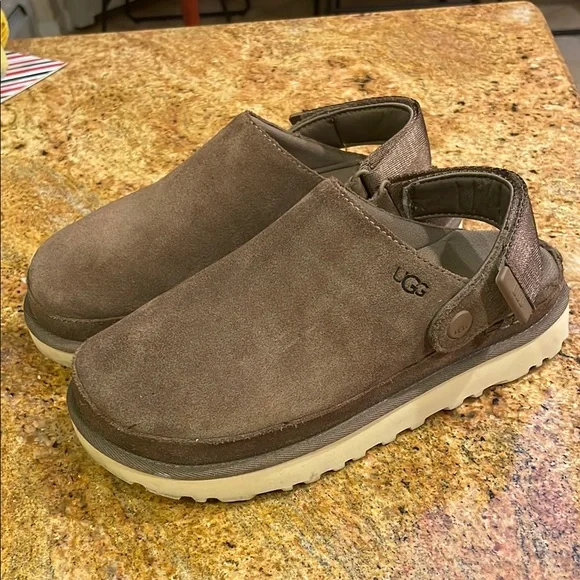 UGG Goldenstar Clogs Suede Slip-On Mules - Picture 2 of 8